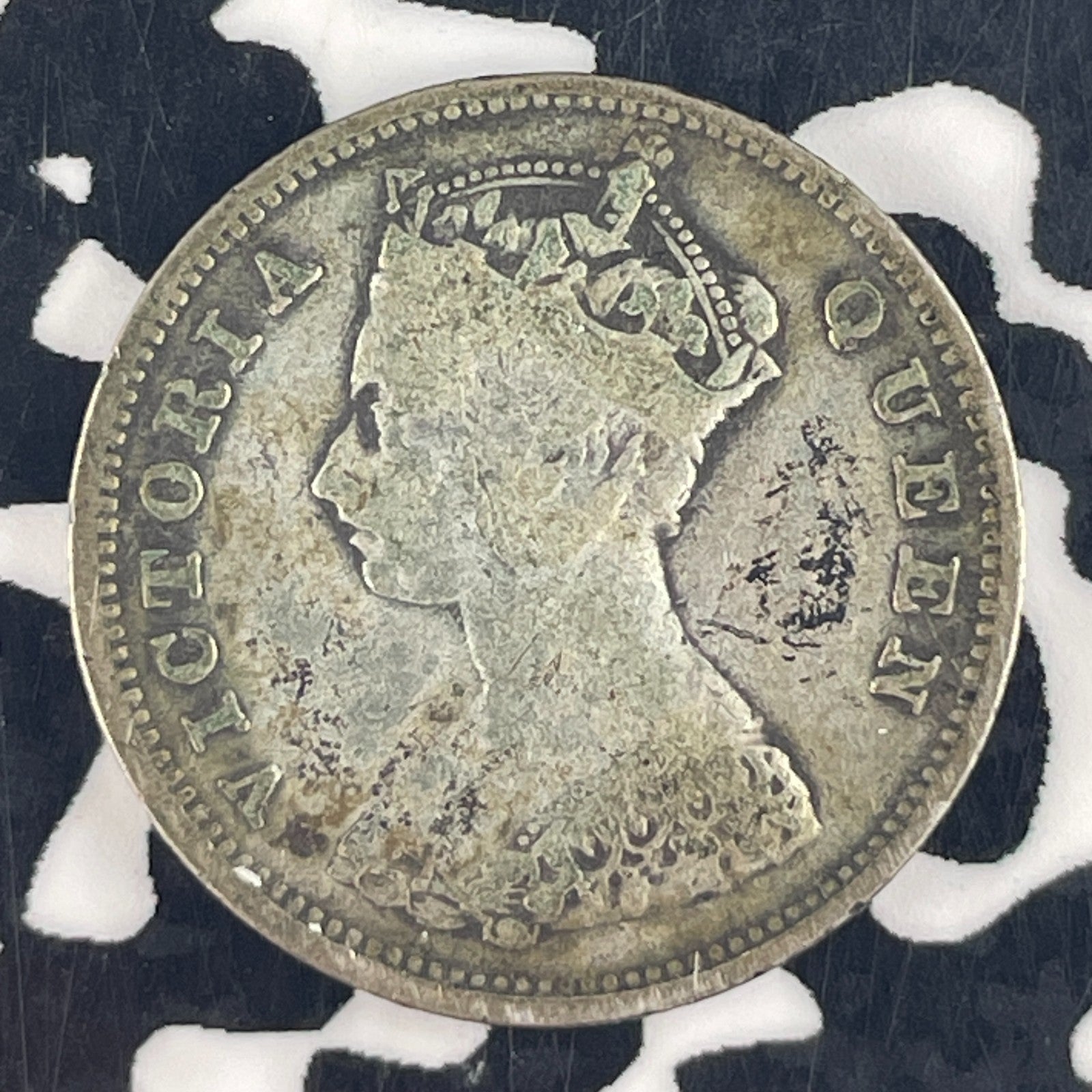 1900 Hong Kong 10 Cents Lot#F4574 Silver!