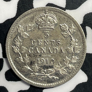 1910 Canada 5 Cents Lot#E8062 Silver! Nice!