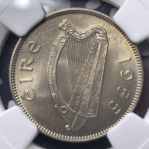 1955 Ireland 6 Pence Sixpence NGC MS65 Lot#G8957 Gem BU!