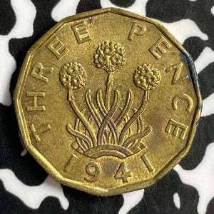 1941 Great Britain 3 Pence Threepence Lot#E1894 Nice!