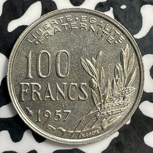 1957 France 100 Francs Lot#T0855 High Grade! Beautiful! KM#919.1