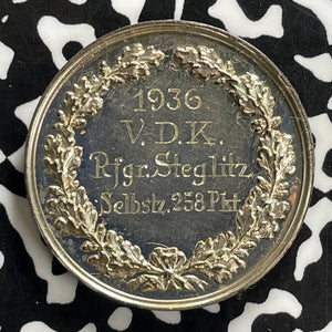 1936 Germany Canary Breeding Award Medal Lot#JM0242 Silver! 36mm