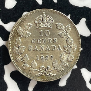 1929 Canada 10 Cents Lot#T7656 Silver! Nice!