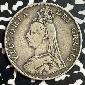 1890 Great Britain Double Florin Lot#T1336 Large Silver Coin!