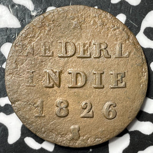 1826-S Netherlands East Indies 1/2 Stuiver Half Stuiver Lot#D7966