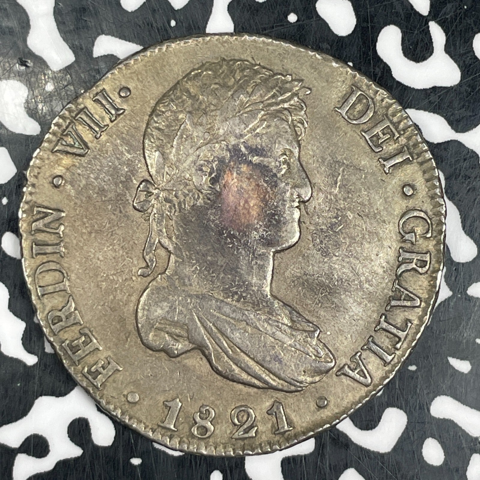 1821-PTS PJ Bolivia 8 Reales Lot#JM0716 Large Silver!