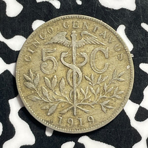 1919 Bolivia 5 Centavos Lot#C0465