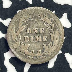 1902-S U.S. Barber Dime Lot#T9208 Silver!