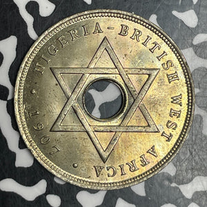 1907 British West Africa Nigeria 1 Penny Lot#T6001 High Grade! Beautiful! KM#2
