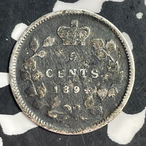 1894 Canada 5 Cents Lot#T0774 Silver! Key Date!