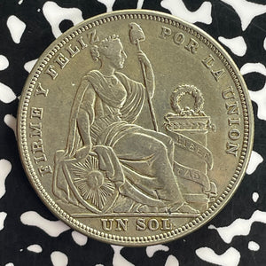 1924 Peru 1 Sol Lot#C0980 Large Silver!
