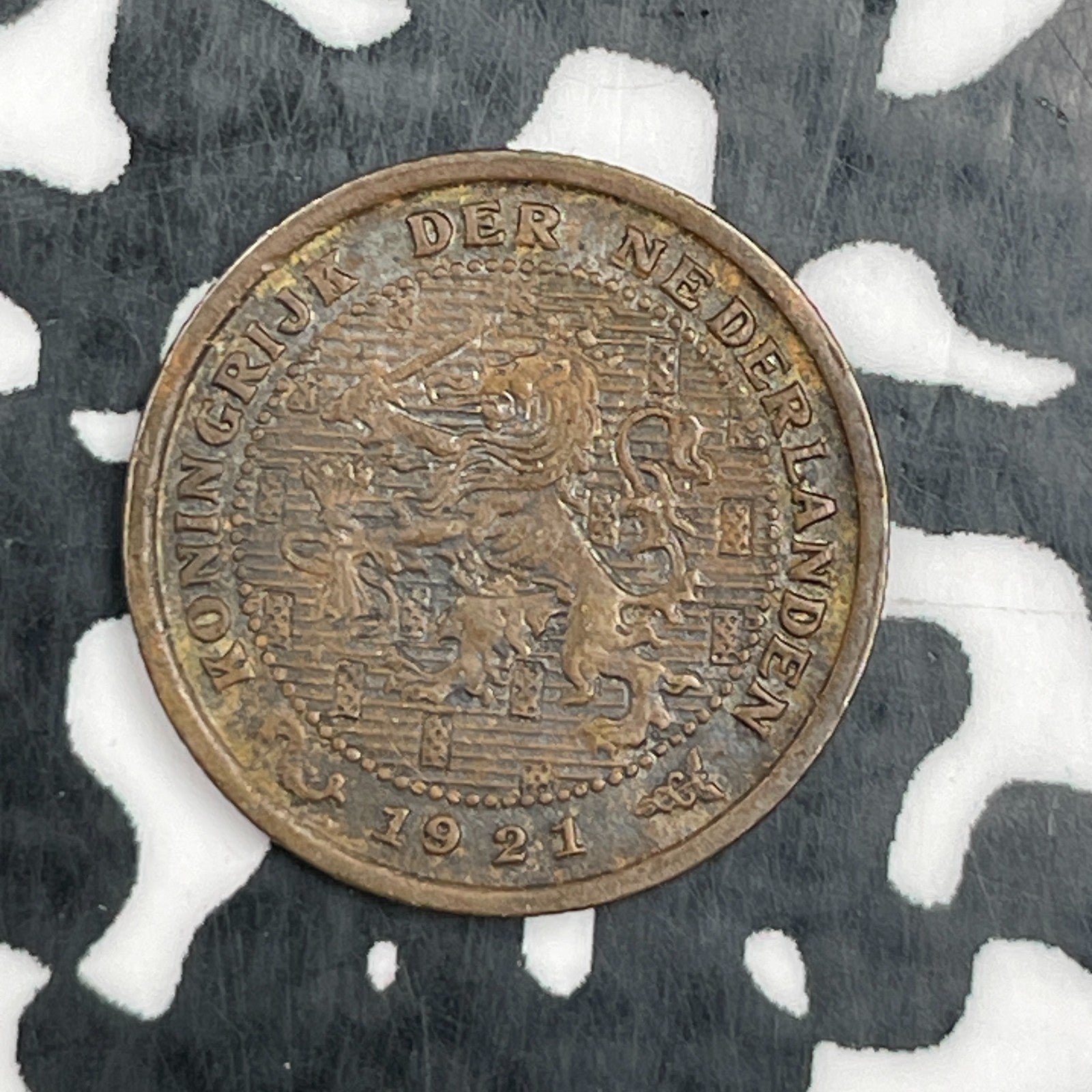 1921 Netherlands 1/2 Cent Half Cent Lot#N2877 Nice!