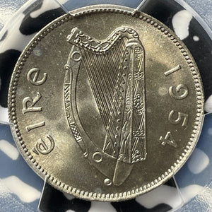 1954 Ireland 1 Shilling PCGS MS65 Lot#G7702 Gem BU!