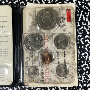 1969 Singapore 6x Coin Mint Set Lot#B2754 With Case & C.O.A. (Water Damage)