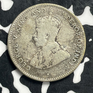 1920 Ceylon 25 Cents Lot#C0552 Silver!