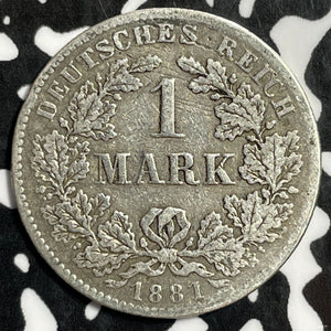 1881-F Germany 1 Mark Lot#E3810 Silver!