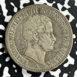 1840 Germany Prussia 1 Thaler Lot#JM9727 Large Silver!