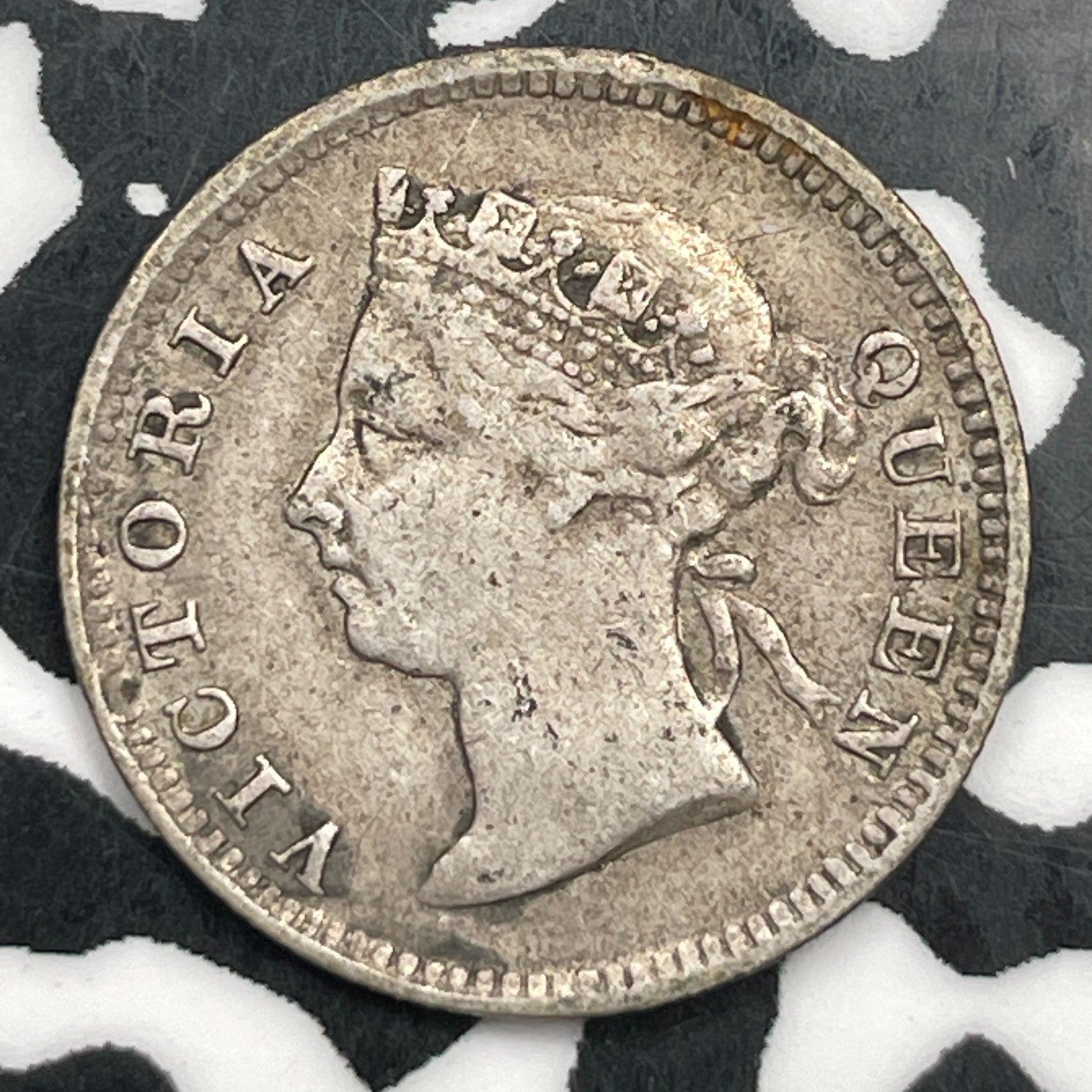 1895 Hong Kong 5 Cents Lot#F5414 Silver!