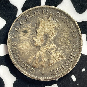 1922 Australia 3 Pence Threepence Lot#C0754 Silver!