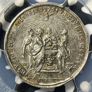 (18th C.) Germany Nurnberg Baptismal Ducat Medal PCGS UNC Det. Lot#G8841 Silver!