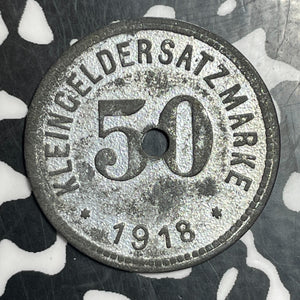 1918 Germany Hof 50 Pfennig Notgeld Lot#T2888 Nice!