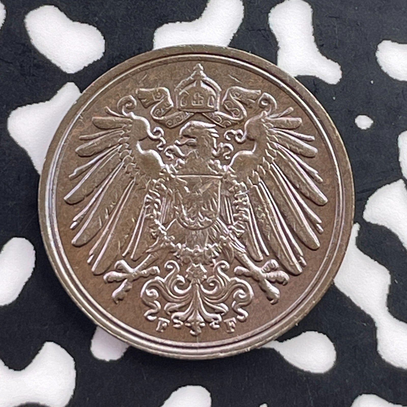 1916-F Germany 1 Pfennig Lot#C5442 High Grade! Beautiful!