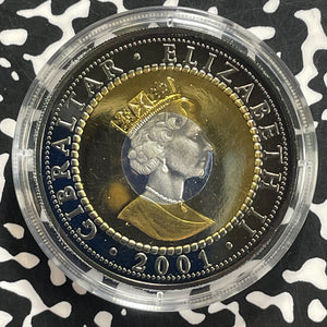 2001 Great Britain 21st Century 1 Crown Lot#B2656 Silver! Proof! With Case & COA