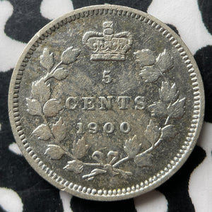 1900 Canada 5 Cents Lot#JM9035 Silver! Nice! Round '0'