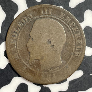 1854-W France 2 Centimes Lot#E7674