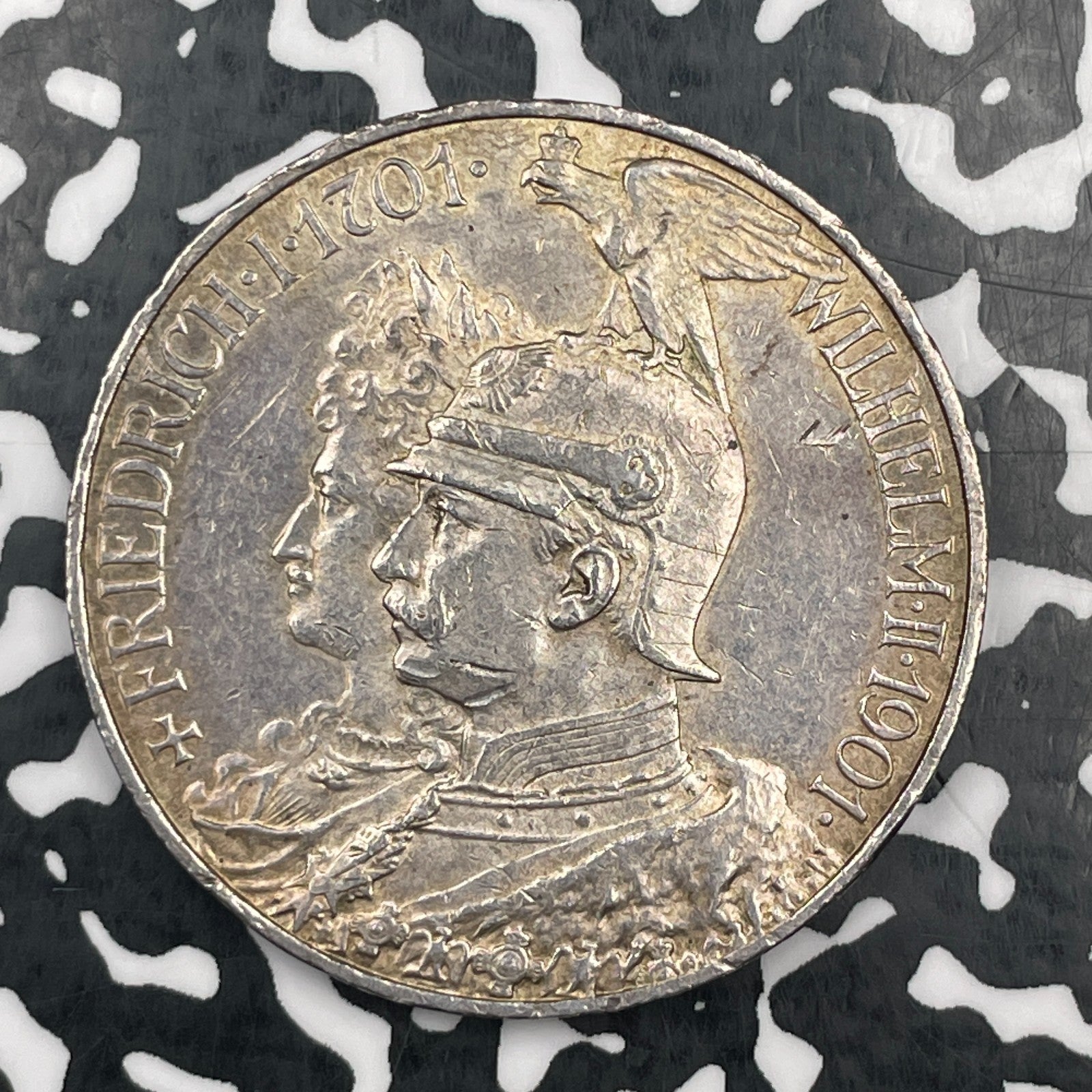 1901 Germany Prussia 5 Mark Lot#JM1969 Large Silver! Nice!