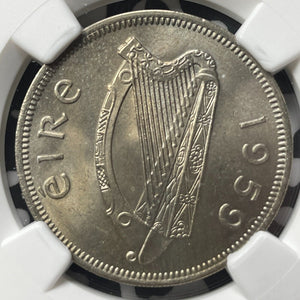 1959 Ireland 1 Florin NGC MS64 Lot#G8913 Choice UNC!