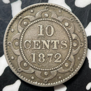 1872-H Newfoundland 10 Cents Lot#JM8593 Silver! Better Date