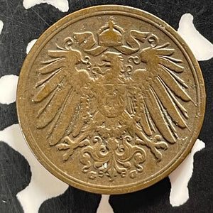 1905-G Germany 1 Pfennig Lot#T4130 Better Date