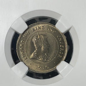 1910 Jamaica Farthing NGC MS67 Lot#G337 Gem BU!