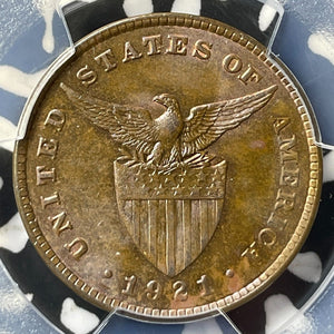 1921 U.S. Philippines 1 Centavo PCGS MS64BN Lot#G8340 Beautiful Toning!