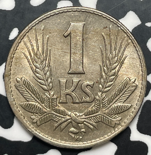 1941 Slovakia 1 Koruna Lot#C0299 High Grade! Beautiful!