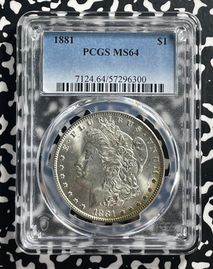 1881 U.S. $1 Morgan Dollar PCGS MS64 Lot#G592 Silver! Choice UNC!
