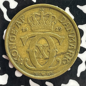 1929 Denmark 1 Krone Lot#T7533