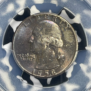 1958 US 25 Cents Washington Quarter PCGS MS65 Lot#G654 Silver! Beautiful Toning!