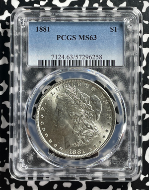 1881 U.S. $1 Morgan Dollar PCGS MS63 Lot#G570 Silver! Choice UNC!