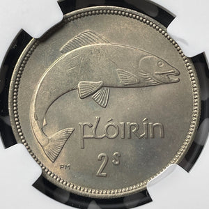 1954 Ireland 1 Florin NGC MS64 Lot#G8911 Choice UNC!