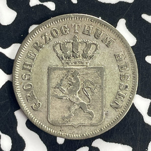 1844 Germany Hesse-Darmstadt 6 Kreuzer Lot#T8685