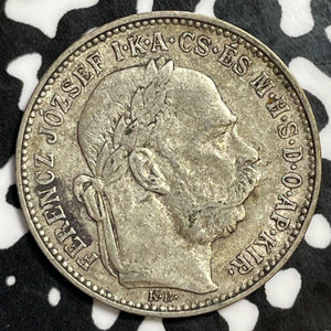 1896 Austria 1 Corona Lot#E6137 Silver!