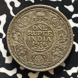 1916 India 1 Rupee Lot#T5705 Silver! Nice!