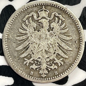 1873-B Germany 20 Pfennig Lot#T0070 Silver! Key Date!