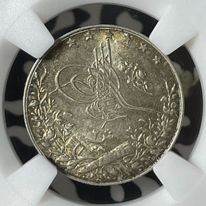 AH 1327 Year 3 (1911-H) Egypt 2 Qirsh NGC MS63 Lot#G231 Silver! Choice UNC!
