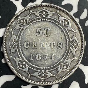 1874 Newfoundland 50 Cents Lot#T0206 Silver!