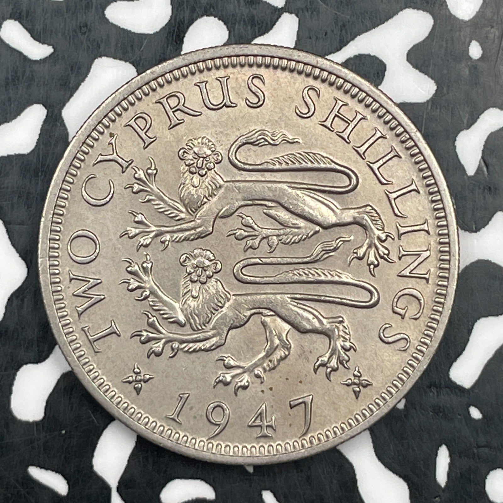 1947 Cyprus 2 Shillings Lot#N1229 Nice!