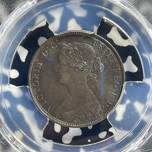 1861 Nova Scotia 1 Cent PCGS MS64BN Lot#G728 Choice UNC! Large Bud