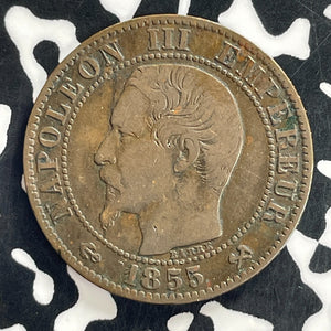1855-B France 5 Centimes Lot#C1244